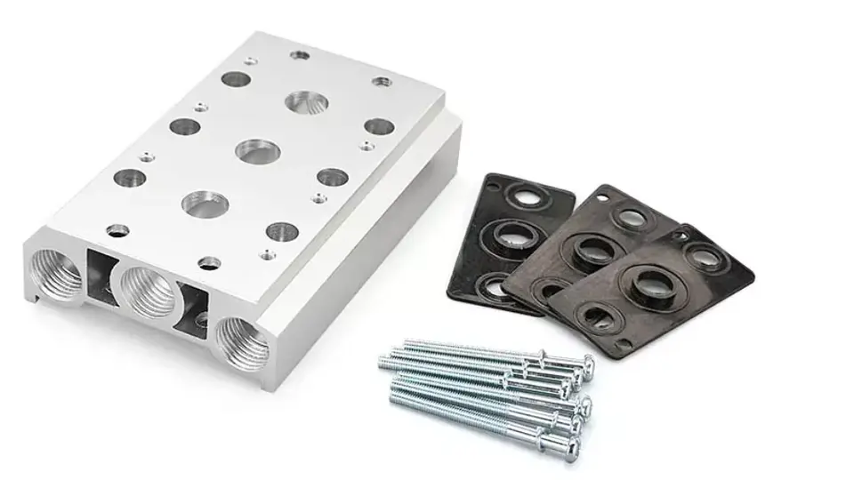 Pneumatic Solenoid Valve Manifold Base Air Exhaust Manifold
